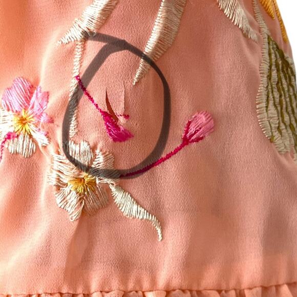 ASOS Embroidered Midi Dress | Blush Pink | Size 6 - Picture 5 of 5